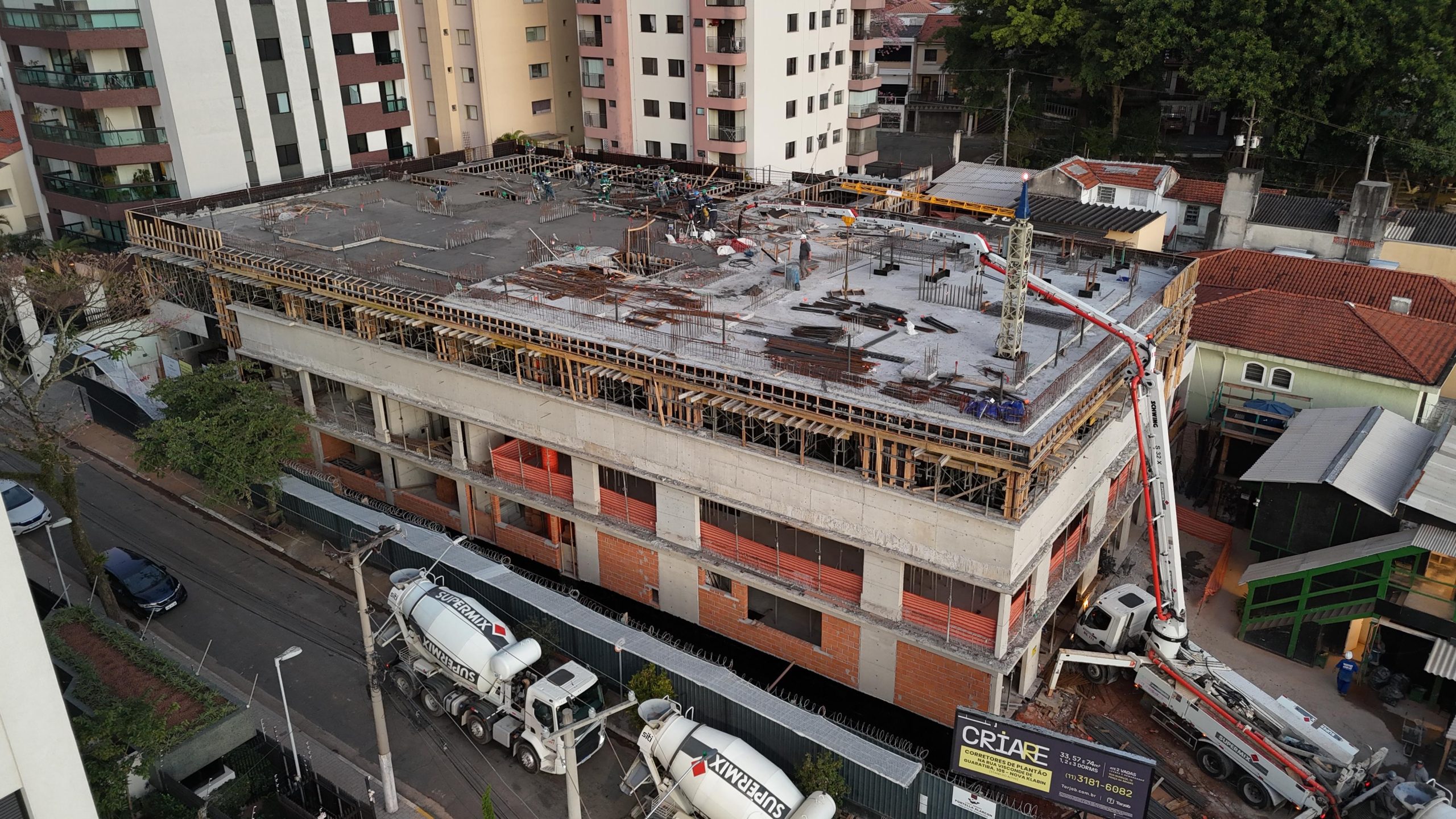 Preparação para concretagem do 1º Pavimento Tipo - Junho 2025