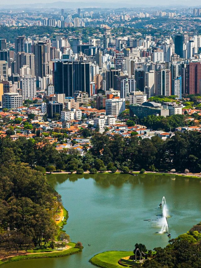 Foto aérea de Parque em São Paulo