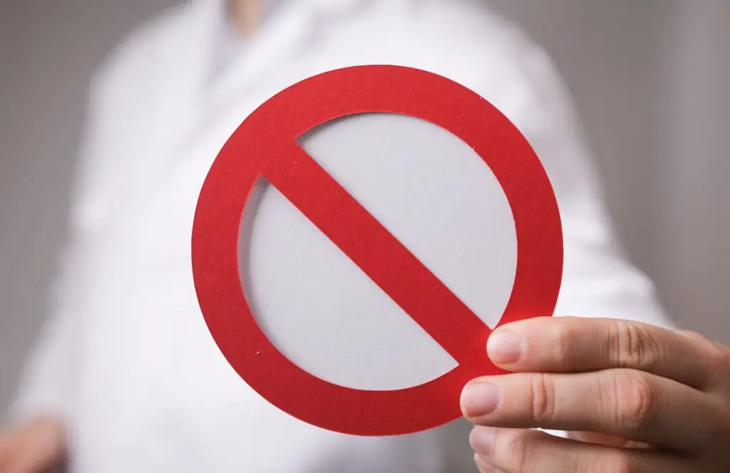 Símbolo de negativo